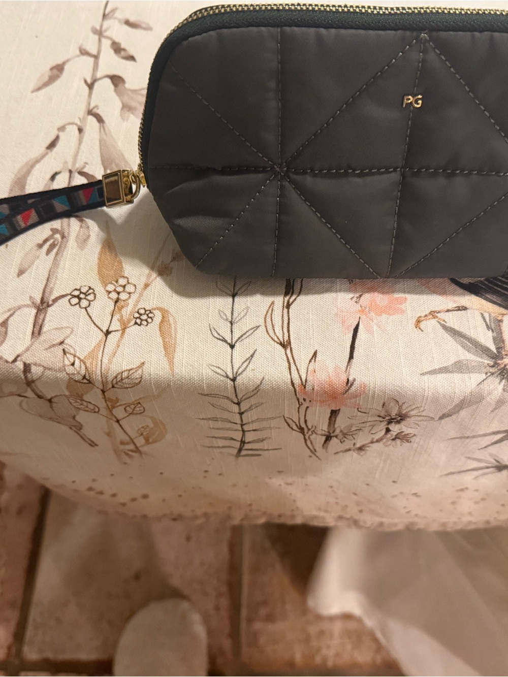 Purificación García Quilted Cosmetic Bag / Travel Pouch